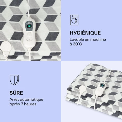 Klarstein Dr. Watson XXL Couverture électrique 3 Niveaux De Puissance Lavable 200x180cm Micro-peluche 6 Klarstein Dr. Watson XXL Couverture électrique 3 Niveaux De Puissance Lavable 200x180cm Micro-peluche – Image 4