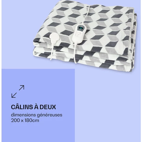 Klarstein Dr. Watson XXL Couverture électrique 3 Niveaux De Puissance Lavable 200x180cm Micro-peluche 7 Klarstein Dr. Watson XXL Couverture électrique 3 Niveaux De Puissance Lavable 200x180cm Micro-peluche – Image 5