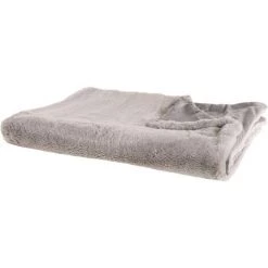 BELIANI Couverture En Polyester Gris 200x150cm - Gris
