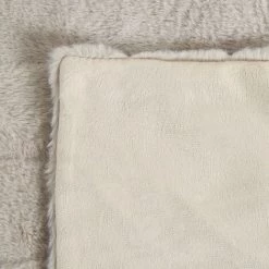 BELIANI Couverture En Polyester Beige 200x150cm - Beige -Plaid et couverture Soldes 28437649 5