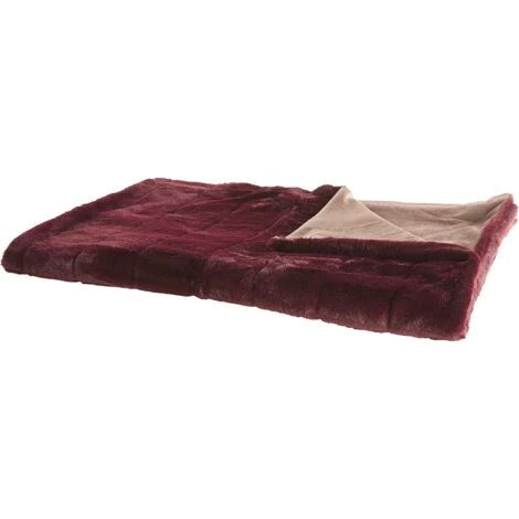 BELIANI Couverture En Polyester Rouge 200x150cm - Rouge 3 BELIANI Couverture En Polyester Rouge 200x150cm - Rouge