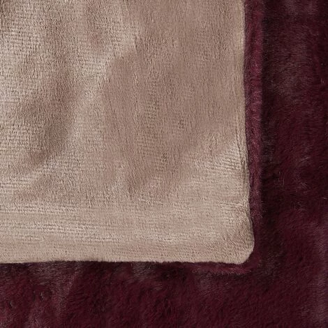 BELIANI Couverture En Polyester Rouge 200x150cm - Rouge 7 BELIANI Couverture En Polyester Rouge 200x150cm - Rouge – Image 5