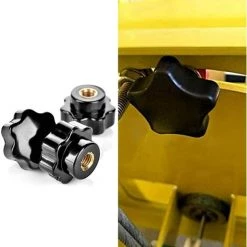 BRIDAY 10 Pcs Plastique Noir En Forme D'étoile Tête M8 Filetage Femelle De Serrage En Forme De Bouton De Poignée De Poignée De Main Poignée De Poignée Pour Machine Outil -Plaid et couverture Soldes 28492568 4