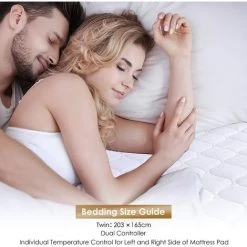 MVPower Sous-couverture Chauffante, 150 X 80 Cm, Couverture électrique Pour Lit Avec Protection D'arrêt Automatique Et De Surchauffe, Sous-couverture Chauffante Avec 3 Niveaux De Température, Chauffe-matelas Pour Tous Les Matelas Standard, Lavable, Blanc -Plaid et couverture Soldes 28506036 5