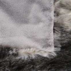 BELIANI Couverture En Acrylique Gris 200x150cm - Gris -Plaid et couverture Soldes 28546227 5