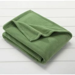 Triomphe Couverture En Molleton Polaire Couverture Portable En Fibre Superfine Couverture Chaude De Yoga (Anshi Green Sans Bandage 100 * 150CM