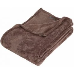 ATMOSPHERA Plaid En Microfibre - 125 X 150 Cm - 125 X 150 - Taupe