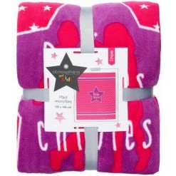 ATMOSPHERA Plaid Microfibre Girl - 125 X 150 Cm - 125 X 150 - Rouge -Plaid et couverture Soldes 28772113 2