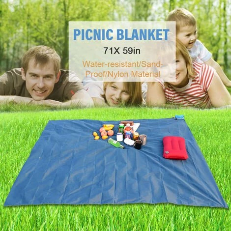ASUPERMALL Couverture De Pique-Nique 71X 59In Beach Blanket Mat Pad Sable Proof Mat Pour Pique-Nique Camping Plage Chien, Bleu, L 3 ASUPERMALL Couverture De Pique-Nique 71X 59In Beach Blanket Mat Pad Sable Proof Mat Pour Pique-Nique Camping Plage Chien, Bleu, L