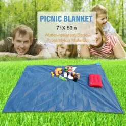 ASUPERMALL Couverture De Pique-Nique 71X 59In Beach Blanket Mat Pad Sable Proof Mat Pour Pique-Nique Camping Plage Chien, Bleu, L 8 ASUPERMALL Couverture De Pique-Nique 71X 59In Beach Blanket Mat Pad Sable Proof Mat Pour Pique-Nique Camping Plage Chien, Bleu, L -Plaid et couverture Soldes 28778745 2
