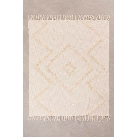 Couverture Plaid En Coton Neutre SKLUM Coton - Beige Crème 4 Couverture Plaid En Coton Neutre SKLUM Coton - Beige Crème – Image 2