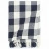 ASUPERMALL Couverture Coton Carreaux 125 X 150 Cm Bleu Marine -Plaid et couverture Soldes 29104422 1