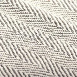 ASUPERMALL Couverture Coton A Chevrons 220 X 250 Cm Gris -Plaid et couverture Soldes 29104509 4