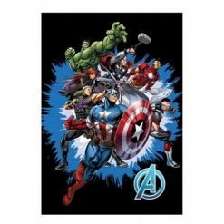 AYMAX Plaid Polaire Les Sept Avengers 100 X 140cm - Multicolor