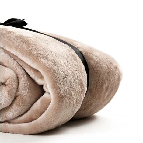 ESTEXO Couverture Douillette Couverture De Jour Couverture En Flanelle 150 X 200 Cm Taupe 4 ESTEXO Couverture Douillette Couverture De Jour Couverture En Flanelle 150 X 200 Cm Taupe – Image 2