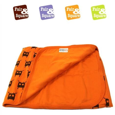 FAIR & SQUARE Couverture De Lit Enfant Couverture Bébé Couverture Douillette Bio équitable Motif De L´élan 4 FAIR & SQUARE Couverture De Lit Enfant Couverture Bébé Couverture Douillette Bio équitable Motif De L´élan – Image 2