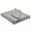 BELIANI Couverture En Coton Gris 160x124cm - Gris -Plaid et couverture Soldes 29547038 1