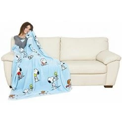 Kanguru 1123 Snoopy Plaid Très Moelleux Polyester 170 X 130 X 1 Cm
