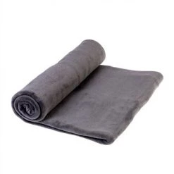 Plaid Polaire Microfibre Gris Foncé, L230 Cm -PEGANE-