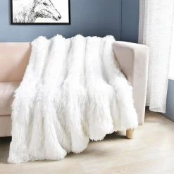 Betterlife Couverture Couverture De Canapé-lit En Peluche Couverture Siesta (blanc=