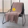 CDAFFAIRES Lot De 2 Jetés De Canapé A Franges 220 X 240 Cm Coton Tissé Lilia Taupe - Taupe -Plaid et couverture Soldes 30969005 1