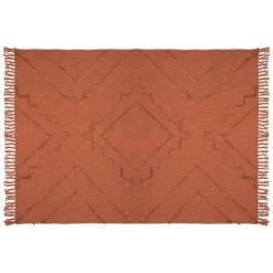 ATMOSPHERA, CRÉATEUR D'INTÉRIEUR Jeté De Lit Tufté Inca 130x180 Cm Terracotta - Orange