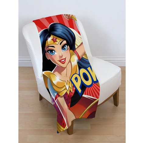 ARGOFIELD Plaid Polaire Dc Comics - Super Héros Girl Power - 100cm X 150cm - Multicolor 4 ARGOFIELD Plaid Polaire Dc Comics - Super Héros Girl Power - 100cm X 150cm - Multicolor – Image 2