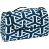 Relaxdays Couverture Pique-nique XXL, 200 X 200 Cm, Tapis De Plage, Isolation Thermique, Imperméable, Bleu Foncé/blanc -Plaid et couverture Soldes 31823937 1