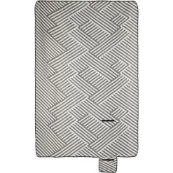 Relaxdays Couverture Pique-nique XXL, 200x300 Cm, Tapis De Plage, Isolation Thermique, Imperméable, Poignée, Gris/blanc -Plaid et couverture Soldes 31823946 2