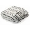 ASUPERMALL Couverture Coton A Rayures 220 X 250 Cm Gris Et Blanc -Plaid et couverture Soldes 32092298 1