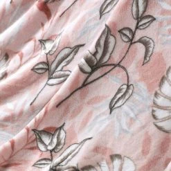 DOUCEUR D'INTÉRIEUR Plaid à Franges 125x150 Cm Jardin D'intérieur Rose Douceur Flanelle - Rose -Plaid et couverture Soldes 32151657 3