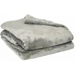 POYET MOTTE Couverture Microflanelle 180x220 Cm Perle