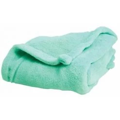 DOUX NID Couverture MICROLON 75x100 Cm Turquoise -Plaid et couverture Soldes 32302562 2