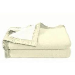 POYET MOTTE AUBISQUE Couverture Laine Naturel Blanchi 240 X 300 Cm