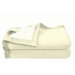 POYET MOTTE AUBISQUE Couverture Laine Naturel Blanchi 240 X 300 Cm -Plaid et couverture Soldes 32302571 3