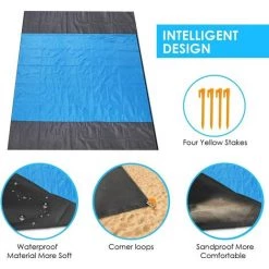 LangRay Couverture De Plage, 210 X 200 Cm Couverture De Pique-nique Sans Sable Couverture De Camping Serviette De Plage, Tapis De Caming Imperméable Et Anti-sable, Couverture De Camping à Séchage Rapide Pour Le Camping, La Randonnée 10 LangRay Couverture De Plage, 210 X 200 Cm Couverture De Pique-nique Sans Sable Couverture De Camping Serviette De Plage, Tapis De Caming Imperméable Et Anti-sable, Couverture De Camping à Séchage Rapide Pour Le Camping, La Randonnée -Plaid et couverture Soldes 32756863 4