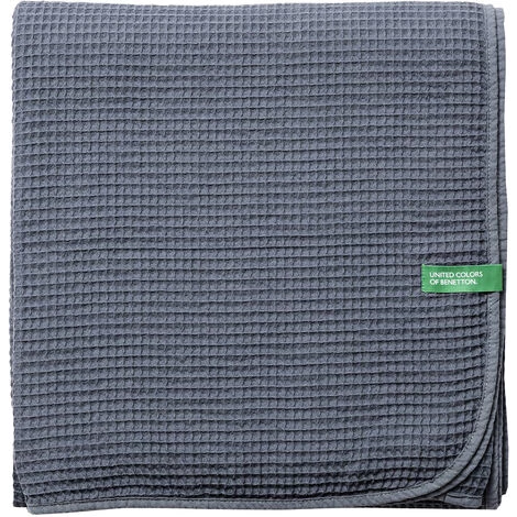 CASA BENETTON 100 % COTON 200 G/M2 COUVERTURE, 140x190 CM, GRIS FONCÉ CASA BENETTON - Gris Foncé 3 CASA BENETTON 100 % COTON 200 G/M2 COUVERTURE, 140x190 CM, GRIS FONCÉ CASA BENETTON - Gris Foncé