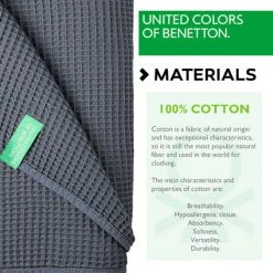 CASA BENETTON 100 % COTON 200 G/M2 COUVERTURE, 140x190 CM, GRIS FONCÉ CASA BENETTON - Gris Foncé 9 CASA BENETTON 100 % COTON 200 G/M2 COUVERTURE, 140x190 CM, GRIS FONCÉ CASA BENETTON - Gris Foncé -Plaid et couverture Soldes 32988433 3