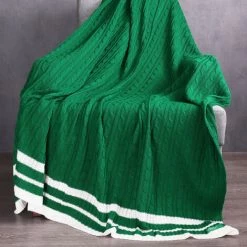 BENETTON COUVERTURE 140X190CM 200GSM 100% COTON TRICOTÉ VERT ARC-EN-CIEL 7 BENETTON COUVERTURE 140X190CM 200GSM 100% COTON TRICOTÉ VERT ARC-EN-CIEL -Plaid et couverture Soldes 33192405 3