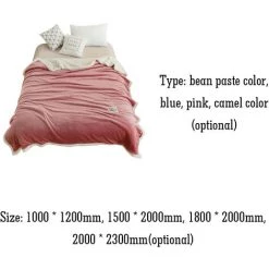 ASUPERMALL Couleur Pure Epaissir Double-Canape-Lit Maison Decoration Rechauffement Cadeau Automne Hiver Couverture, Camel 2000 * 2300mm - Camel 2000 * 2300mm -Plaid et couverture Soldes 33507866 2