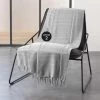 CDAFFAIRES Lot De 2 Jetés De Canapé A Franges 180 X 220 Cm Coton Tissé Lilia Gris - Gris -Plaid et couverture Soldes 33535186 1