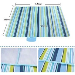 ASUPERMALL Couverture De Pique-Nique Tapis De Plage Anti-Sable Impermeable Tapis De Camping Pliable Couverture Exterieure, Multicolore - Multicolore -Plaid et couverture Soldes 33632848 3