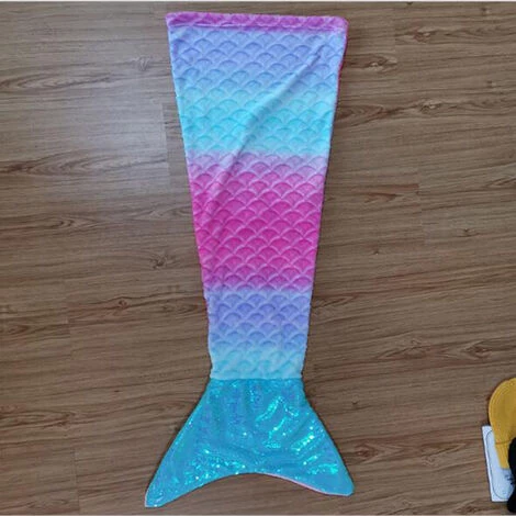 DEVENIRRICHE Couverture De Queue De Sirène Softan Pour Enfants, Couverture En Molleton De Flanelle Douce Et Moelleuse, Couverture Toutes Saisons, Filles, 43 × 99cm 4 DEVENIRRICHE Couverture De Queue De Sirène Softan Pour Enfants, Couverture En Molleton De Flanelle Douce Et Moelleuse, Couverture Toutes Saisons, Filles, 43 × 99cm – Image 2