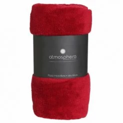 ATMOSPHERA, CRŽATEUR D'INTŽRIEUR Plaid Polaire "Microfibre" 125x150cm Rouge -Plaid et couverture Soldes 33650230 3