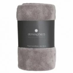 ATMOSPHERA, CRŽATEUR D'INTŽRIEUR Plaid Polaire "Microfibre" 125x150cm Gris -Plaid et couverture Soldes 33650246 3
