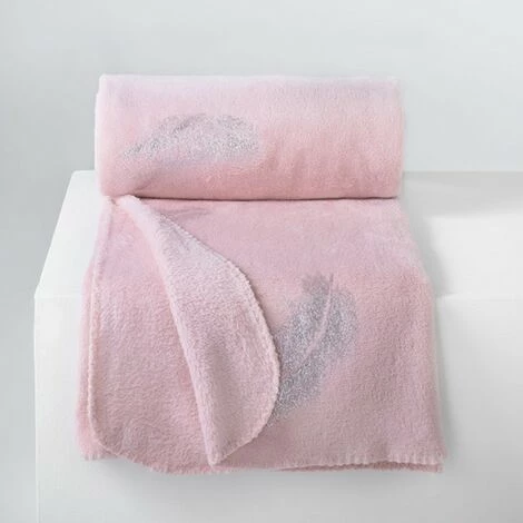Paris Prix - Plaid Polaire "plumette" 127x152cm Rose 3 Paris Prix - Plaid Polaire "plumette" 127x152cm Rose