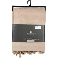 ATMOSPHERA, CRATEUR D'INTRIEUR Jeté De Lit "Algodon" 230x250cm Lin -Plaid et couverture Soldes 33650825 3