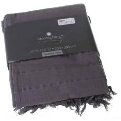 ATMOSPHERA, CRŽATEUR D'INTŽRIEUR Jeté De Lit "Algodon" 230x250cm Gris -Plaid et couverture Soldes 33651029 4