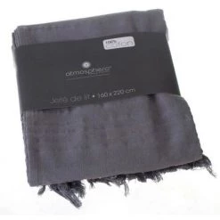ATMOSPHERA, CRŽATEUR D'INTŽRIEUR Jeté De Lit "Algodon" 160x220cm Gris -Plaid et couverture Soldes 33651058 2