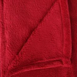 ATMOSPHERA, CRATEUR D'INTRIEUR Plaid "Microfibre" 130x180cm Rouge -Plaid et couverture Soldes 33651422 3